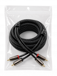 Межблочный аудио кабель 2RCA для авто 5 метров TDS TS-CAD12